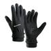 Men Winter Zipper Touchscreen Windproof Warm Waterproof Snowboarding Windproof Cycling Sports Plush Ski Gloves