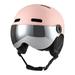 Ski Helmet Snow Helmet Lightweight with Ajustable Vents Removable Goggles Liner Ear Pads Protective Gear for Skiing Snowboarding Cycling (Light Pink L)