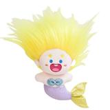 Kripyery Mermaid Cotton Doll Toy Colorful Fluffy Hair Cute Mermaid Stuffed Doll Plushies Pretend Toy Unfinished Cartoon Mermaid Doll Toy Kids Girls Gift