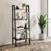 Fithood 4 Tiers Industrial Ladder Shelf Vintage Bookshelf Storage Rack Shelf for Office Bathroom Living Room