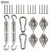 Papaba Sun Shade Hardware Accessories 5/6/8mm Sun Shade Sail Canopy Awning Turnbuckle Pad Eye Hook Screws Hardware Kit