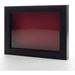 black 14x22 wood box display frame with red acid-free backing uv & hanging hardware - with 3/4 usable depth - great baby box box