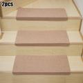 Ruibeauty 28 x8.8 (4Pcs) Non-Slip Carpet Stair Treads Non-Skid Safety Rug Slip Resistant Indoor Runner for Kids Elders and Pets Beige