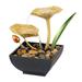 Tabletop Water Fountain Cascading for Office Home Decoration Ornament Leaf