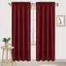 Amay Rod Pocket Curtain Panel Draperies Burgundy 60 Inch Wide by 95 Inch Long-1 Panel