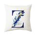 1PCS Throw Pillow Covers Alphabet Decorative Pillow Cases ABC Letter Flowers Cushion Covers 18 X 18 Inch Square Pillow Protectors For Sofa Couch Christmas Lumbar Pillows Decorative Throw Pillows