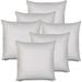 6 Pack Pillow Insert 32X32 Hypoallergenic Square Form Sham Stuffer Standard White Polyester Decorative Euro Throw Pillow Inserts For Sofa Bed - Made In (Set Of 6) - Machine Washable And Dry