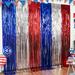 NUZYZ Curtain Backdrop Eye-catching Festival Ambience PET Independence Day Fringe Curtain Background