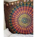 Pop Popular Handicrafts Queen Hippie Mandala Bohemian Psychedelic Intricate Floral Design Indian Bedspread Magical Thinking Tapestry