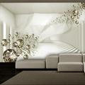 Vivyet Peel and stick wall mural - Diamond Corridor (Beige)