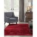 LANTRO JS Ruby Faux Fur Area Rug 5x8