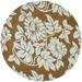 SAFAVIEH Soho Gavin Floral Wool Area Rug Light Brown/Blue 6 x 6 Round