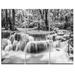 Design Art White Erawan Waterfall - 3 Piece Graphic Art on Wrapped Canvas Set