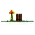 8 X 24 Peacock Floating Glass Shelves - 2 Brackets Included with Each Shelf By Spancraft Glass
