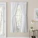 Ellis Home Classic Narrow Ruffle 2-Piece White Color Rod Pocket Curtain Panel 80 X 36