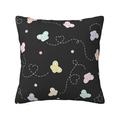 ZICANCN Cute Cartoon Butterflies Throw Pillow Covers Bed Couch Sofa Knit Decorative Pillow Covers for Living Room Farmhouse 24 x24