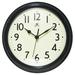 Infinity Instruments Nostalgic Plastic 9.5 Business/Office Indoor Wall Clock with Silent Movement Black