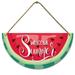 Eveokoki Welcome Summer Door Sign 11x5.6 Inch Farmhouse Watermelon Summer Decor Sign Welcome Summer Hanging Sign for Home Wall Front Door Kitchen Office Decorations