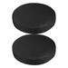 Hemoton 2pcs Black Stretch Stool Cover Round Shape Ottoman Cover Dust-proof Stool Cover