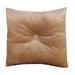 Jordan Manufacturing 16 x 16 Tan Solid Square Tufted Decorative Throw Pillow with Fabric Button