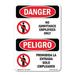 OSHA Danger Sign - No Admittance Employees Only Bilingual | Plastic Sign | Protect Your Business Construction Site Shop Area | Made in The USA