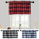 Window Valances Farmhouse Thermal Insulated Energy Saving Window Curtain Valance for Living Room/Bedroom/Kitchen