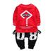 Boy Baby T-shirt Girl Clothes Set Printing Tops+Pants Letter Kid Toddler Outfits Boys Outfits&Set