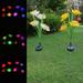 KQJQS Outdoor Solar Daffodil Flower Lights - Set of 2 4 Lights Each LED Simulated Garden Lights for Beautiful Landscape Lighting