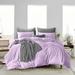 Twin/Twin XL Size Microfiber Duvet Cover Solid Ultra Soft & Breathable 3 Piece Luxury Soft Wrinkle Free Cooling Sheet (1 Duvet Cover with 2 Pillowcases Lilac)