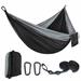 Camping Hammock Double & Single Portable Hammocks Camping Accessories for Outdoor Indoor Backpacking Travel Beach Backyard Patio Hikingï¼Œgrey+black