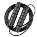 Weighted Jump Rope for Workout Fitness Tangle-Free Rapid Speed Skipping Rope for MMA Boxing Weight-lossï¼Œfull black