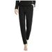 Elainilye Fashion Women Underwear Bottoms Unisex Intelligent Electric Charging And Fleece Thickened Warm Keeping Suit Winter Thermal Underwear Bottoms Pants Black