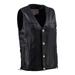 Milwaukee Leather USA MADE MLVSM5005 Men s Black Road Whip Premium Motorcycle Leather Vest with Buffalo Snap Buttons X-Large