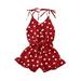 Gupgi Infant Baby Girls Rompers Sleeveless Button Jumpsuits Outfits