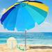 AMMSUN 7.5ft Heavy Duty Beach Umbrella with Sand Anchor UV Protection Tilt Sun Shelter Celestial