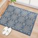 World Rug Gallery Transitional Geometric Textured Flat Weave Indoor/Outdoor Area Rug 2 x3 - Blue