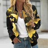 Weekly Deals Cropped Bomber Jacket Women Women s Jacket 2023 Fall Dressy Casual Bomber Coat Trendy Lightweight Zip Up Outerwear Comfy Windbreaker for Women