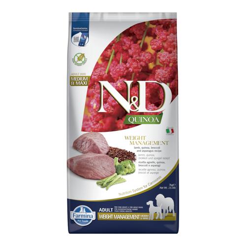2x 7kg N&D Quinoa Weight Management Lamm Farmina Hundefutter trocken