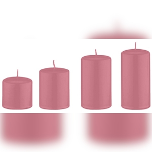 Kopschitz Kerzen 4er Set Adventskerzen abgestuft Antique Pink Ø 6 cm (Höhen 6, 8, 10 und 12 cm) Image