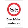 Durchfahrt verboten Kutsche Schild A5 (148x210mm)