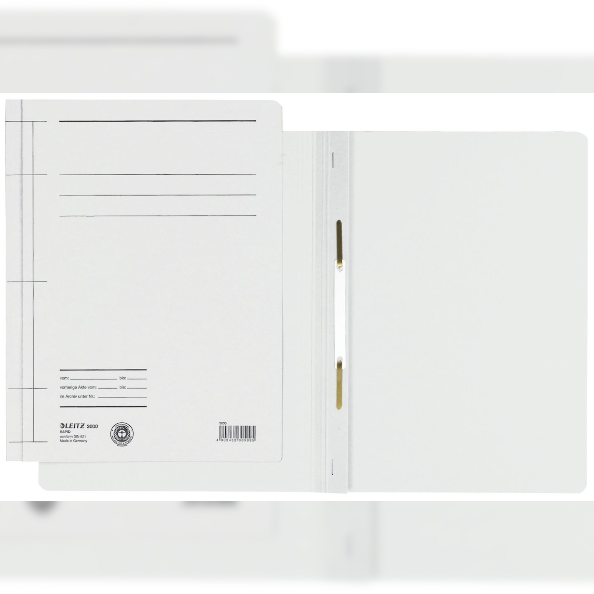 Leitz 3000-00-01 3000 Schnellhefter Rapid - A4, 250 Blatt, kfm. Heftung, Manilakarton (RC), weiß Image
