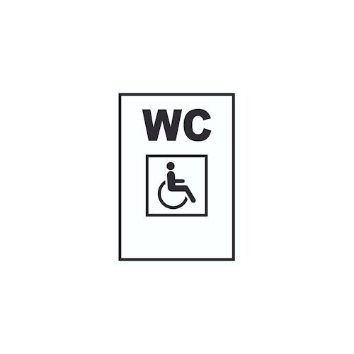 WC Behinderten Schild A6 Rückseite selbstklebend