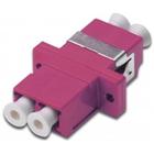 Helos LWL Kupplung LC/LC Duplex Multimode OM4 erikaviolett