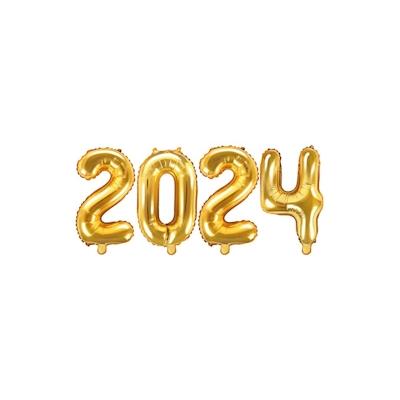 Folienballon 2024 gold Silvester
