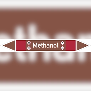 Rohrleitungskennzeichen Methanol - 187x26 mm Folie selbstklebend Image