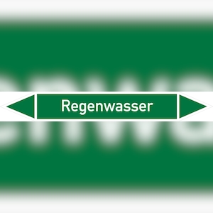 Rohrleitungskennzeichen Regenwasser - 187x26 mm Folie selbstklebend Image