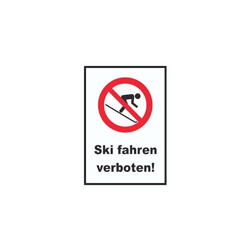 Ski fahren verboten! Schild A4 (210x297mm)