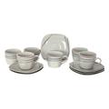 6er Set Kaffeetasse 18cl mit Untertasse 14,5cm Caviano