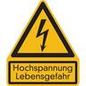 Warnschild, Kombischild, Hochspannung - 200x237x0.6 mm Magnetfolie