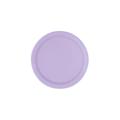 8 kleine runde Teller lavendel